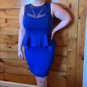 Royal blue cocktail dress